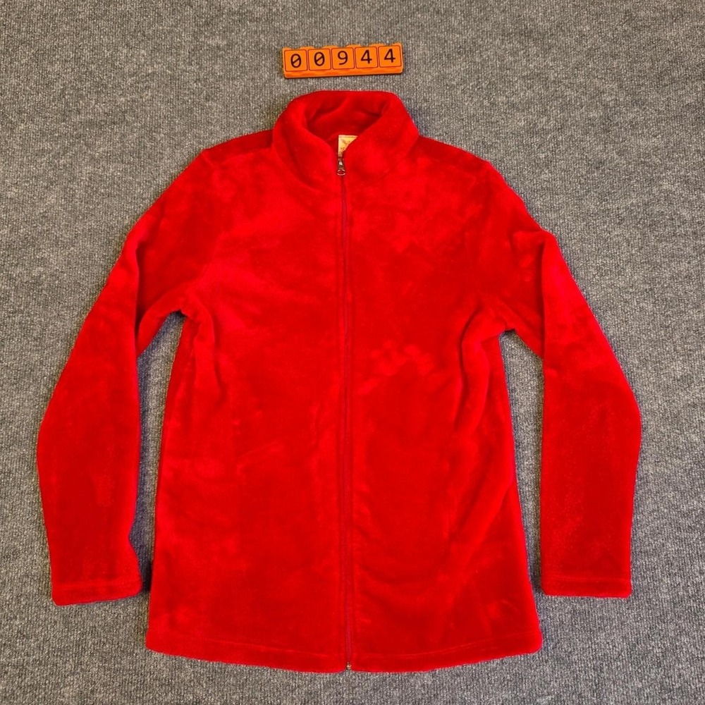 Faded Glory red polyester fleece jacket in a M (8-10)